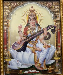 Goddess Saraswathi photo frame 32 x 27 cm