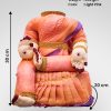 Varalakshmi Idol Pink and Gold Saree (18 IInches)- assorted colours