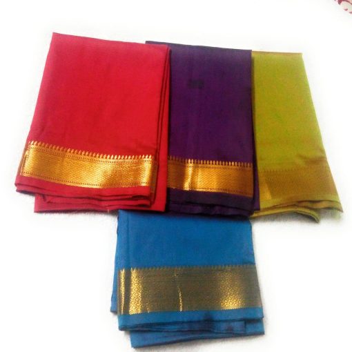 Unstitched Cotton Blouse Piece Material With Zari Border 1 Meter - Assorted - 1 Piece Unstitched Cotton Blouse Piece Material with Zari border 1 Meter - Assorted - 1 Piece