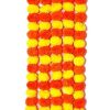 Artificial Marigold Flower Garlands Toran 5 Feet (Yellow &Amp; Light Orange) - Pack Of 1 Artificial marigold toran in yellow and light orange for festive decor