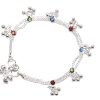 Multicoloured Stone Studded Golusu Payal Anklet Ghungroo For Kids