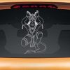 Angry Bharathiyar Car Bumper Sticker Decal Black (Pvc Vinyl)