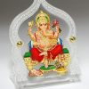 Acrylic Ganesh Ji With Japa Mala Idol For Car Dashboard Acrylic Ganesh Ji With Japa Mala Idol For Car Dashboard