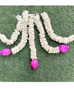 Garlands Paper Fake Artificial Lotus Bud Flowers rajnigandha Garlands for Decorations Festive Decor Pooja Decor Wedding Housewarming ChennaiStore