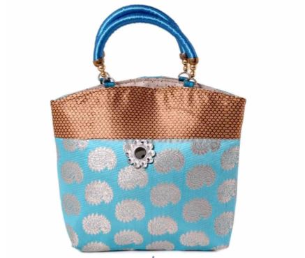 Return Gift Hand Bag Brocade Mango Print - Return Gift Hand Bag Brocade Mango Print -