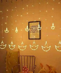 Plastic 10 Pcs Hanging Diya Light Set