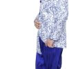 Boys Festive Sherwani Kurta And Pyjama Set Blue