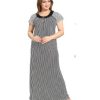 Women'S Printed Nighty Free Size - Black And White Women''S Synthetic Printed Nighty Free Size