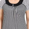WomenS Printed Nighty Free Size - Black And White