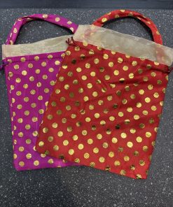 Large Potli Bag With Golden Dots (Assorted) - Pack Of 1