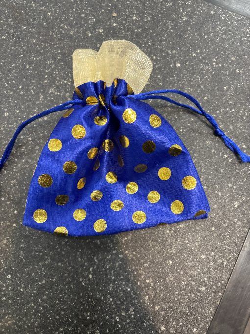 Small Potli Bag With Golden Dots (Assorted) - Pack Of 1 Copy