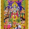 Lord Satyanarayana Swamy Vishnu Avatar Gold Synthetic Photo Frame
