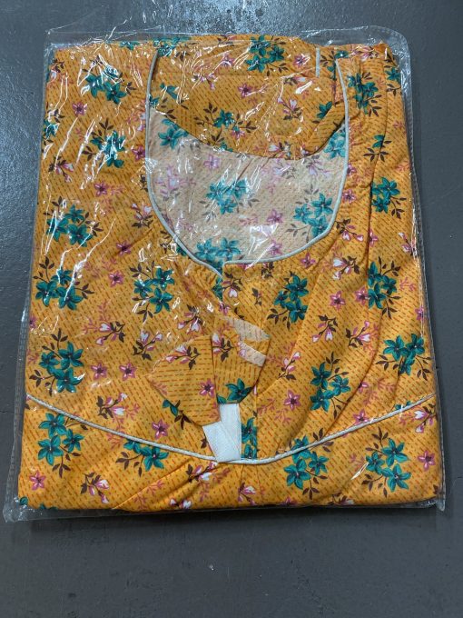 Women'S Cotton Printed Nighty orange Women'S Cotton Printed Nighty orange