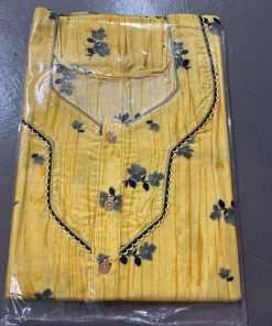 Women'S Cotton Printed Nighty yellow