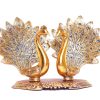 Metal Double Peacock Statue, Showpiece Figurine- Standard, Gold Metal Double Peacock Statue, Showpiece Figurine- Standard, Gold