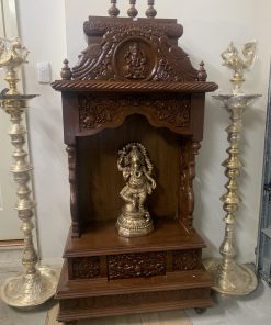 165Cm Handcrafted Teakwood Home Temple Pooja Mandir