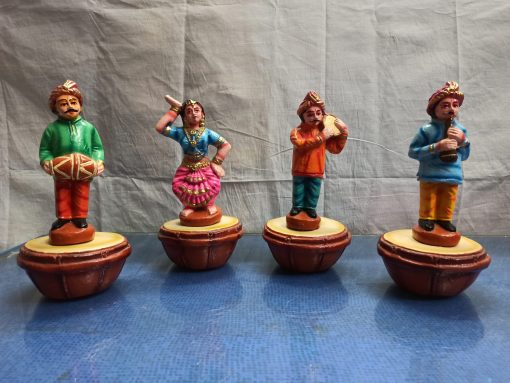 Drum Dance 9 Inches 4 Navaratri Golu/Kolu Doll Set