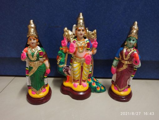 Murugar Valli Deivanai 9 Inches Set 3 Navaratri Golu/Kolu Set