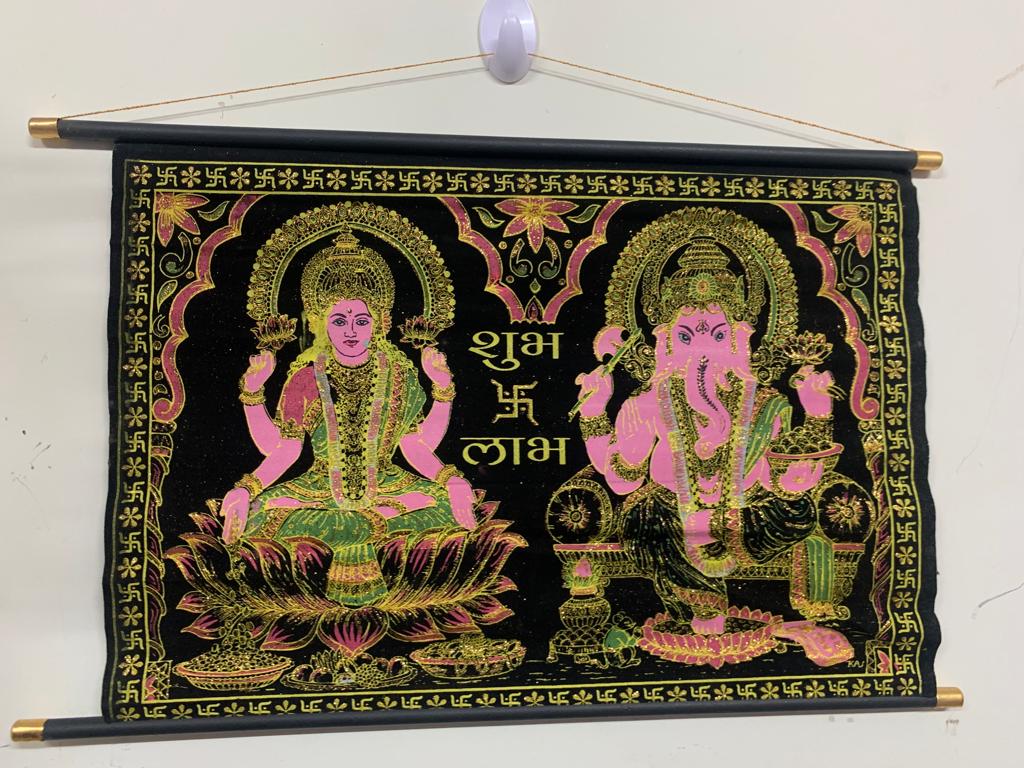Lakshmi Tapestry Curtain Goddess Laxmi Lakshmi Tapestry Lakshmi Tapestry Hindu