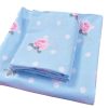 Cotton 144 Tc Floral Bedsheet For Double Bed With 2 Pillow Covers - Blue &Amp; Pink Cotton 144 Tc Floral Bedsheet For Double Bed With 2 Pillow Covers - Blue &Amp; Pink