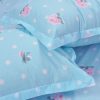 Cotton 144 Tc Floral Bedsheet For Double Bed With 2 Pillow Covers - Blue &Amp; Pink Cotton 144 Tc Floral Bedsheet For Double Bed With 2 Pillow Covers - Blue &Amp; Pink