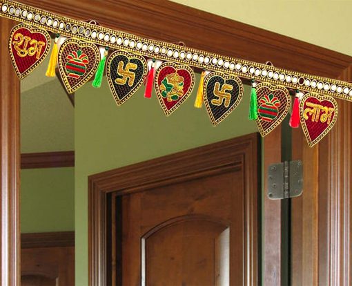 Traditional Ganesh Subh Labh Handmade Door Hanging/Bandarwal/Toran For Door