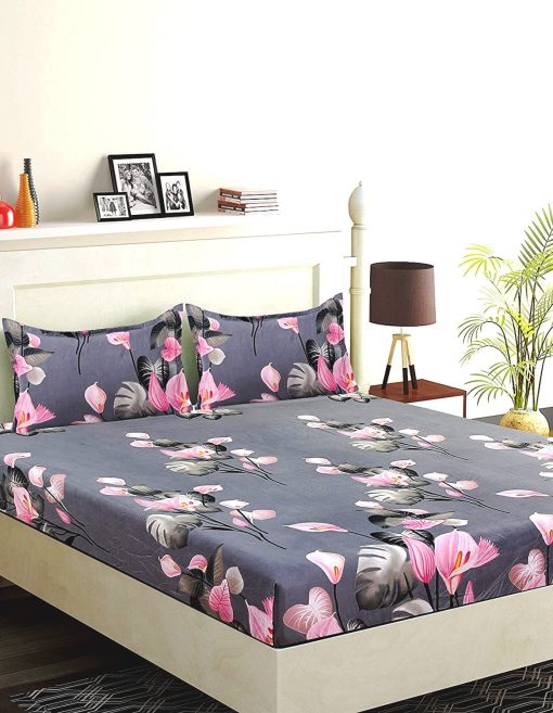 Microfiber King Size Elastic Fitted Double Bedsheets With 2 Pillow Covers Microfiber King Size Elastic Fitted Double Bedsheets With 2 Pillow Covers