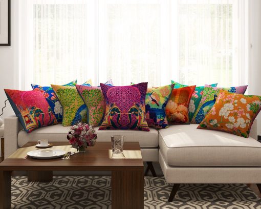 Traditional Cotton Hd Digital Cushion Cover Pack Of 1 - Assorted