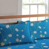 Glace Cotton Elastic Fitted Double Bedsheet With 2 Pillow Covers