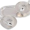 Sterling Silver 5-Piece Metal Floral Dessert Bowls Gift Set Sterling Silver 5-Piece Metal Floral Dessert Bowls Gift Set