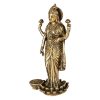 Brass Goddess Lakshmi Standing In Lotus Statue - 25 Cm Brass Goddess Lakshmi Standing In Lotus Statue - 25 Cm