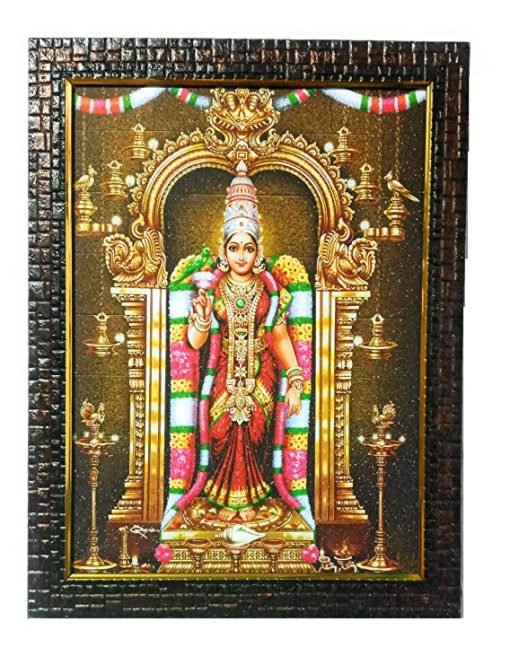 Photo Frames Wooden Madurai Meenakshi Amma Photo Frame 8 X 12 Inches ChennaiStore