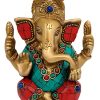 Metal Lakshmi Ganesh And Saraswati Idol