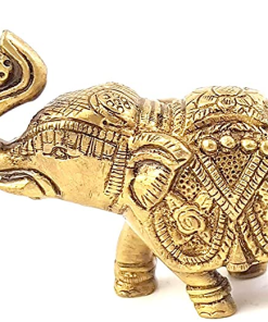 Handcrafted Brass Elephant Showpiece - Pack Of 1