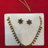 Gold Plated Traditional Necklace With Earrings Set