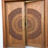 Grand look traditional hand carved Main door - Single or Double Traditional Artificial Garland Toran Large - 105 X 150 Cm