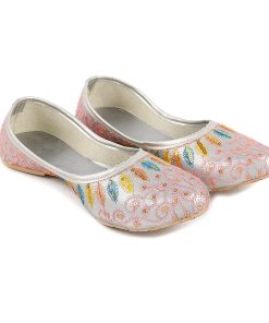 FootWear Womens Rajasthani Mojari-Jutti Shoe Belly – Multi Color Embroidered Size Au 8 ChennaiStore