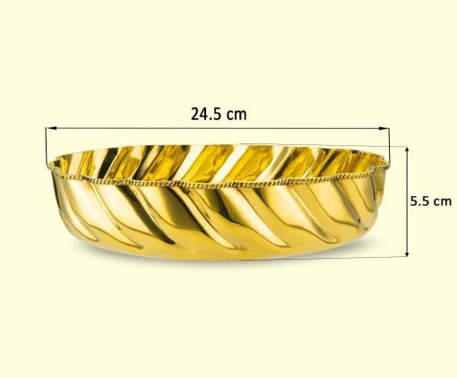 Brass Oval Pooja Bowl for flower, Fruits