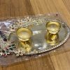 Meena Work Peacock Design Haldi Kumkum Roli Chawal Holder Return Gift Meena Work Peacock Design Haldi Kumkum Roli Chawal Holder Return Gift