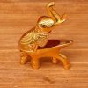 Traditional Brass Elephant Kumkum Box - Pack Of 1