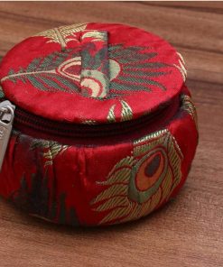 Bangle Box With Peacock Feather Design  - Assorted Pack Of 1