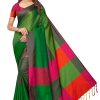 Women Cotton Silk Banarasi Saree With Blouse Piece WomenS Linen Saree With Blouse Piece - Pink
