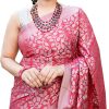 Banarasi Jacquard Lichi Silk Silver Zari Work Saree With Blouse Piece