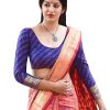 WomenS Banarasi Silk Patola Saree With Blouse Piece - Pink