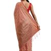 WomenS Chanderi Cotton Silk Saree With Unstitched Blouse - Pink