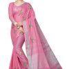 WomenS Banarasi Silk Saree With Blouse Piece - Peach And Grey