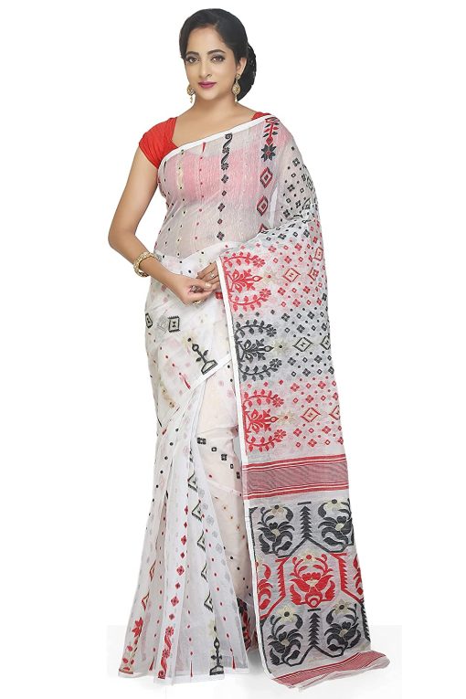 Women'S Cotton Silk Soft Dhakai Jamdani Saree WomenS Cotton Silk Soft Dhakai Jamdani Saree