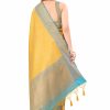 Women'S Kanchipuram Art Silk Saree With Blouse Piece - Mustard WomenS Kanchipuram Art Silk Saree With Blouse Piece - Mustard