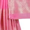 WomenS Jamdani Cotton Woven Silk Saree With Blouse Piece - Pink
