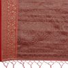 WomenS Chanderi Cotton Silk Saree With Unstitched Blouse - Pink